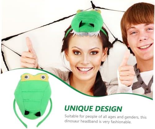 Holibanna 2pcs Cartoon Dinosaur Headband Animal Hair Decor Soft Photo Prop For Halloween