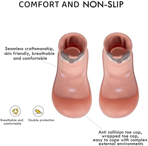 Holimaid Baby Sock Shoes For First Walkers Breathable Non-Slip Soft Comfortable Toddler Shoes