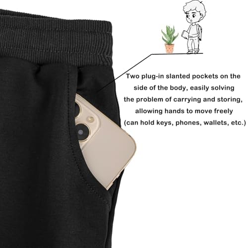 Holimaid Boys Girls School Trousers Kids PE Jogging Pants Tracksuit Bottoms Sweatpants