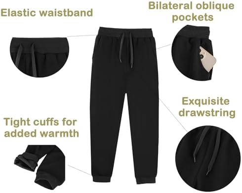 Holimaid Boys Girls School Trousers Kids PE Jogging Pants Tracksuit Bottoms Sweatpants