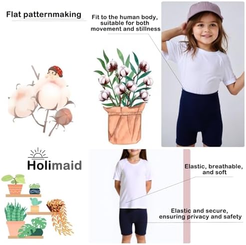 Holimaid Girls Leggings Breathable Shorts Comfortable Fit Schoolwear Safety Dress Cycling Bike Pants Gymnastic Under Skirts