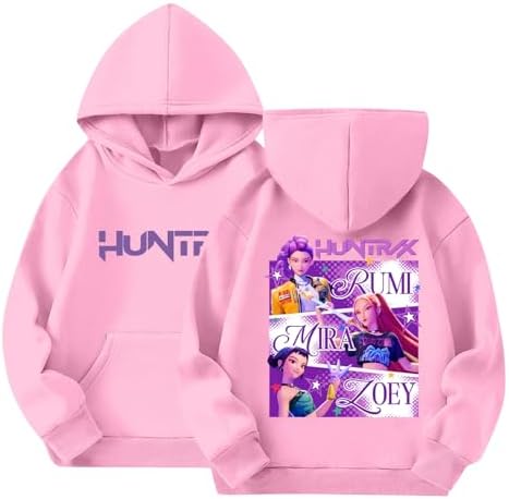 Hoodies For Girls Boys Huntrix Hip Hop Hoodies Y2k Pullover Anime Print Sweatshirt Kids