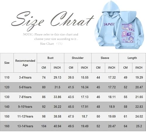 Hoodies For Girls Boys Huntrix Hip Hop Hoodies Y2k Pullover Anime Print Sweatshirt Kids