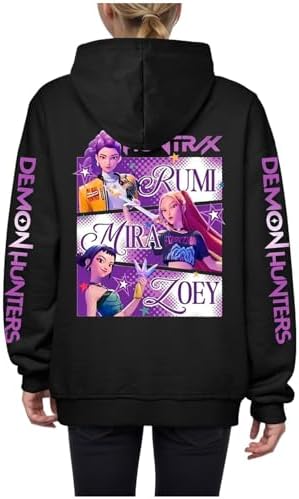 Hoodies Girls Vintage Y2k Pullover Huntr/X Hip Hop Streetwear Oversized Fashion Long Sleeve Hooded Sweatshirt For Kids Girls Boys