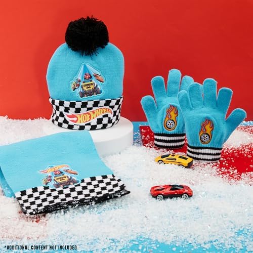 Hot Wheels Boys Winter Accessories Set For School Or Travel - Boys Gifts