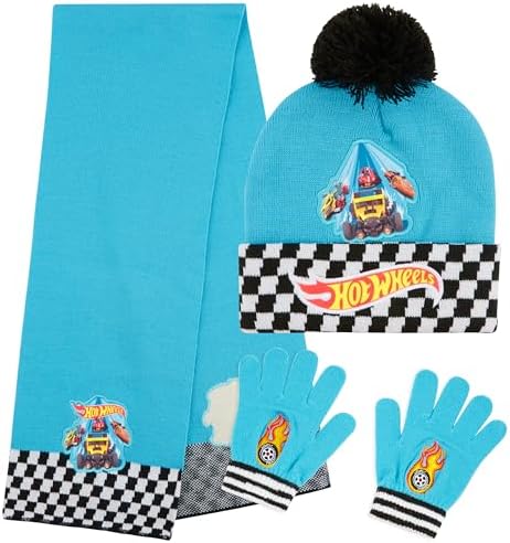 Hot Wheels Boys Winter Accessories Set for School or Travel - Boys Gifts
