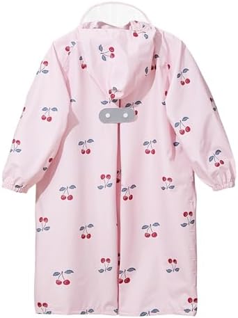 Hovkib Kids Raincoats Rain Poncho Toddler Girls Rain Jacket Waterproof Poncho Reusable Rainwear With Backpack Cover 2-12 Years