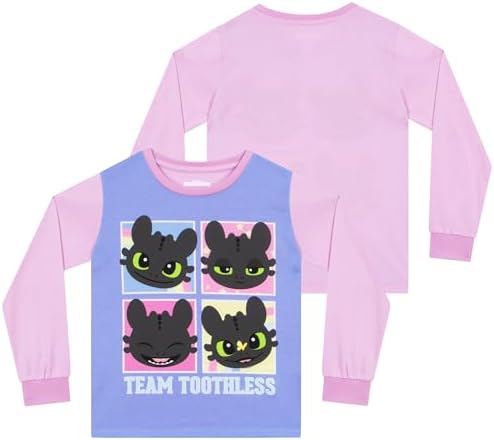 How To Train Your Dragon Pyjamas Toothless Girls Pyjamas Dragon Kids Pjs Girls' Pyjama Sets Ages 5 To 13 Years