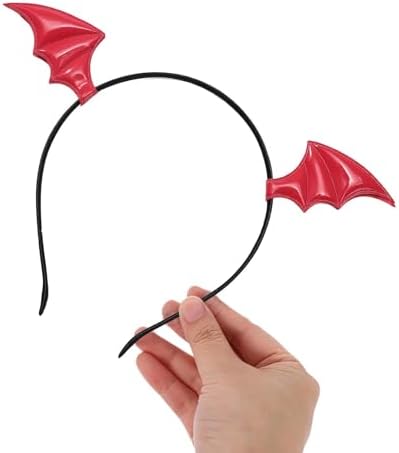 HPMAISON Halloween Bat Wing Headband Hair Clips Black Devil Wings Fashion Accessories For Women Girls Kids Halloween Costume Party Dress Up Bat Headpiece Cosplay Hair Hoop For Men Unisex