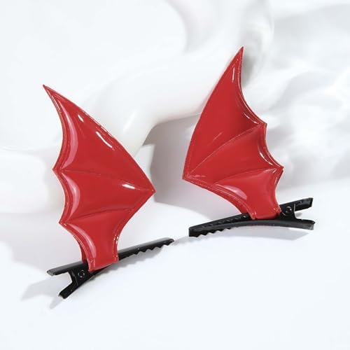 HPMAISON Halloween Bat Wing Headband Hair Clips Black Devil Wings Fashion Accessories For Women Girls Kids Halloween Costume Party Dress Up Bat Headpiece Cosplay Hair Hoop For Men Unisex