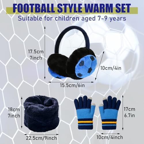 HTTDSLF Ear Muffs Earmuffs Ear Warmers Kids Ear Muffs Ear Muffs Kids Fluffy Earmuffs Kids Earmuffs Boys Ear Muff Winter Neck Warmer Kids Boys Gloves Cute Cartoon Football Earmuffs For Boys