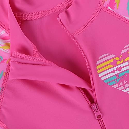 HUAANIUE Girls 2-12Y CocoTree With Heart Swimming Suit 50+UV Sun Protection Swimsuit Costume