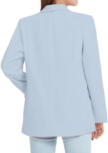 Hundakvy Girls' Blazers Suit Long Sleeve Top Girls Jackets Formal Suit Jacket Open Front For Kids Blazer Lapel Jacket Casual School Party Festival Prom Blazer Jackets Outerwear