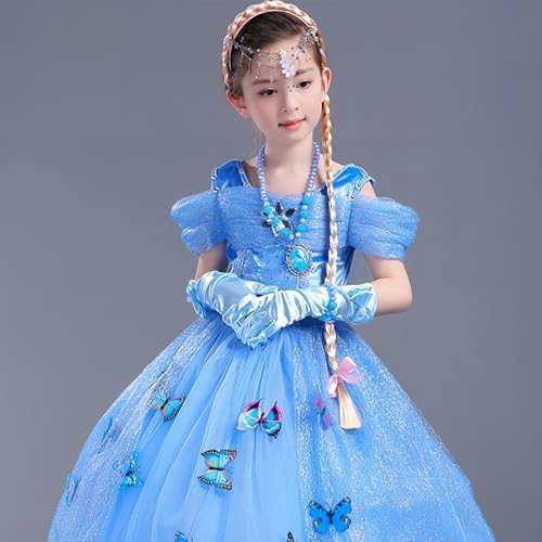 Husalsea Children's Long Satin Gloves With Bow And Rhinestone For Wedding Flower Girl Princess Dress Up Birthday Holiday Celebrations Costume Party Decorations