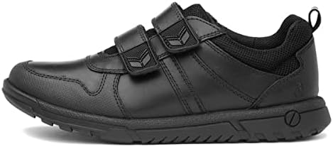 Hush Puppies Baltimore Boys Black Leather Shoe