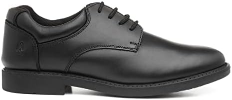 Hush Puppies Tim Boys Black Leather Lace Up Shoe