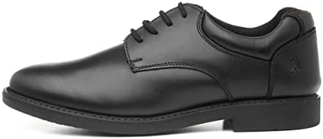 Hush Puppies Tim Boys Black Leather Lace Up Shoe