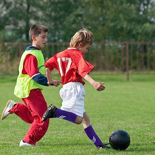 HYCLES Kids Basketball Sports Socks 3 Pairs For Boys And Girls 6-16 Years Youth Soccer Football Rugby Socks Young Athletes Premium Quality Moisture-Wicking And Durable