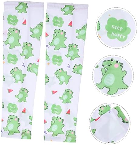 Ibasenice 2 Pairs Cool Printed Sleeves Arm Sleeves For Kids Sunblock Arm Sleeves Girl Child Ice Sleeve Polyester Printing