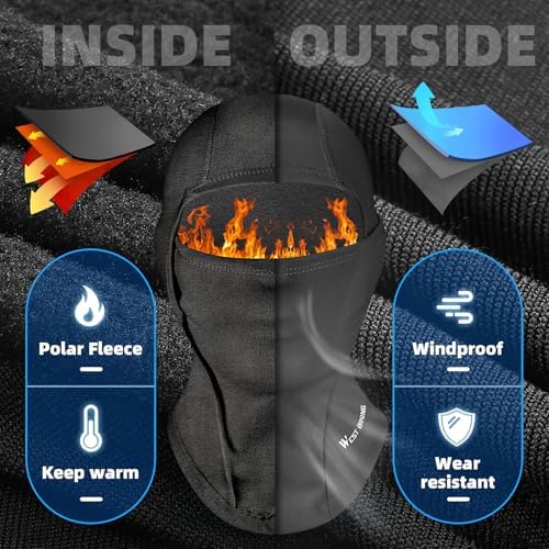 ICOCOPRO Kids Balaclava Unisex Ski Mask Kid Neck Warmer Kid Thermal Fleece Ski Mask Cycling Balaclava Kids For Boys And Girls