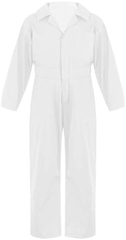 IEFiEL Kids Boys One Piece Coverall Overalls All In One Jumpsuit Turndown Collar Dungarees Tracksuit Boilersuit