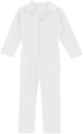 IEFiEL Kids Boys One Piece Coverall Overalls All In One Jumpsuit Turndown Collar Dungarees Tracksuit Boilersuit
