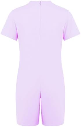 Iiniim Kids Girls Boys Special Needs Adaptive Clothing Anti-Strip Romper Short Sleeve Zip Back Jumpsuit Onesie Bodysuit