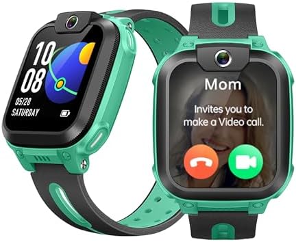 imoo Watch Phone Z1 4G Kids Smartwatch Phone with HD video calling Smart Watch for Kids with GPS real-time positioning and IPX8 Water Resistance-Green