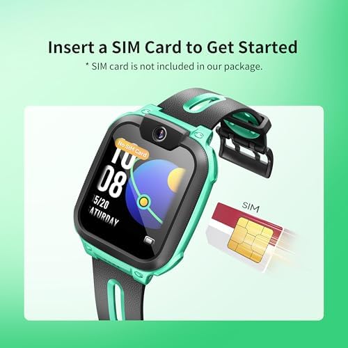 Imoo Watch Phone Z1 Kids Smart Watch 4G Kids Smartwatch With Video And Phone Call Durable GPS Watch With Real Time Location And IPX8 Water Resistance (Green)