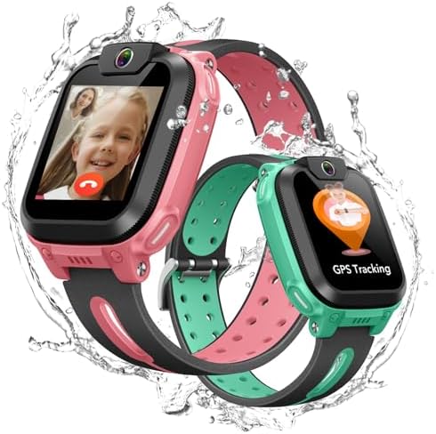 imoo Z1 Kids Smart Watch with GPS Tracker 4G Children Phone Watch with SIM Card Video & Phone Call School Mode WiFi SOS Group Chat Camera IPX8 Waterproof Smart Watch for kids Boys Girls-Pink
