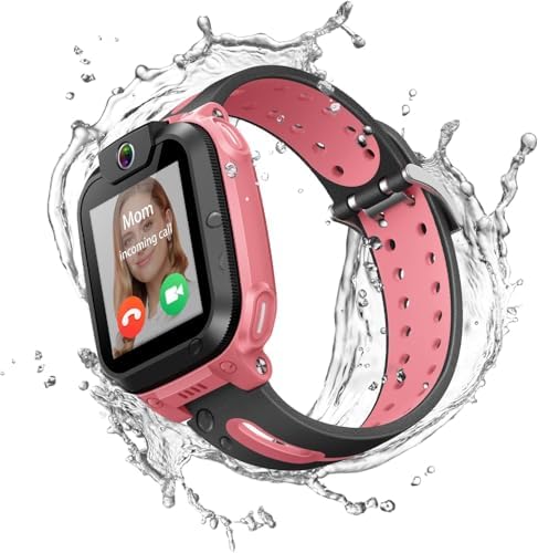 imoo Z1 Kids Smartwatch Phone 4G Video & Calls and GPS Tracking with Real-Time Location Smart Watch IPX8 Waterproof Long Battery Life Class Mode and Stranger Rejection Family Chat Support(Pink)