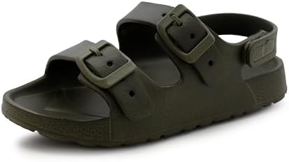 IMTY Boys EVA Sandals Youth Lightweight Touch Fasten Slip On Adjustable Back Strap Beach Pool Slides Sports Sandal Flip Flop Clogs