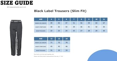 Innovation Boys Black Label Trousers (Slim Fit) Available In Sizes 4-14 65% Polyester And 35% Viscose UK Made