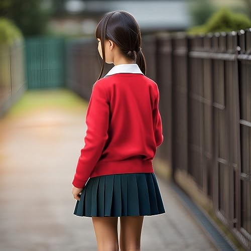 INSAFIANS Girls School Cardigan Long Sleeves Fleece Kids Sweatshirt Age 3 To 13 Years