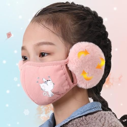 ISAKEN Thermal Mask Warm Earmuffs Windproof Mask Adjustable Winter Earmuffs Warm Breathable Ski Mask For Hiking Camping Cycling Travel