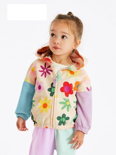 Jackets For Girls Zip Up Hoodie For Toddler Girl Kids Sweatshirt Clothes Cotton Lightweight Casual Outerwear Fall Winter Age 1-7 Years Old