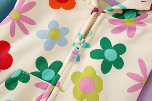 Jackets For Girls Zip Up Hoodie For Toddler Girl Kids Sweatshirt Clothes Cotton Lightweight Casual Outerwear Fall Winter Age 1-7 Years Old