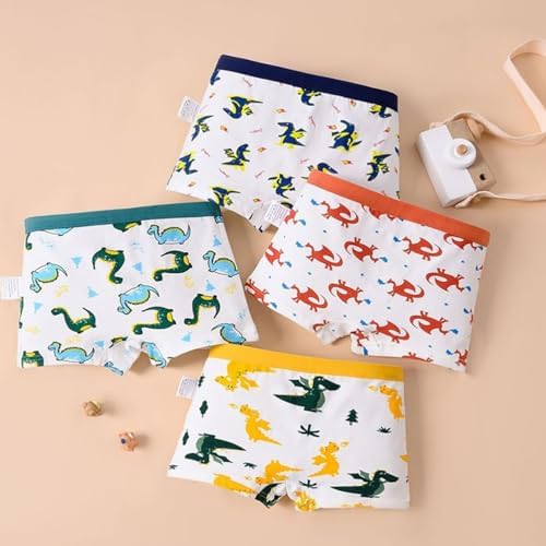JackLoveBriefs Boys Boxer Shorts Cotton Dinosaur Polar Bear Pattern Boy Underwear 12 Pack 1-13 Years