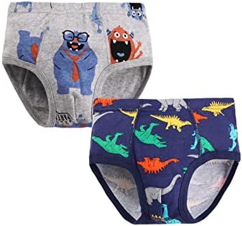 JackLoveBriefs Boys Briefs Soft Dinosaur Truck Little Kids Toddler Underwear