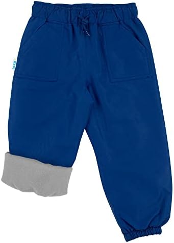 JAN & JUL Kids Toddlers Boys Girls CozyDry Fleece Lined Water-Proof Rain Snow Pants