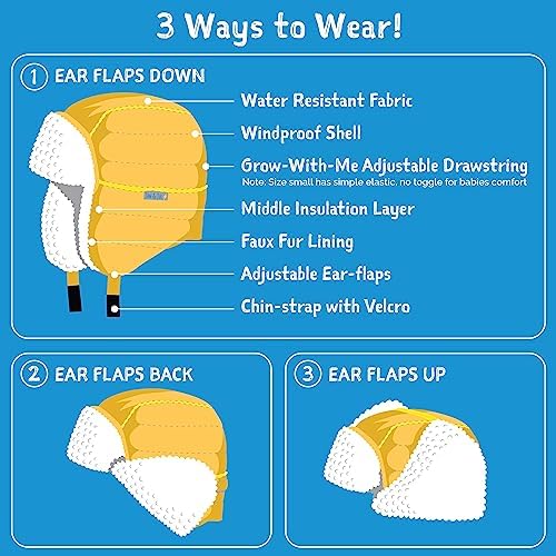 JAN & JUL Toasty-Dry Windproof Trapper Winter Hat For Boy Girl