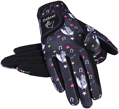 Jayefo Kids Equestrian Horse Riding Gloves Kids Youth Children Horseback Gardening Bike Outdoor Soccer Girls Riding Sports