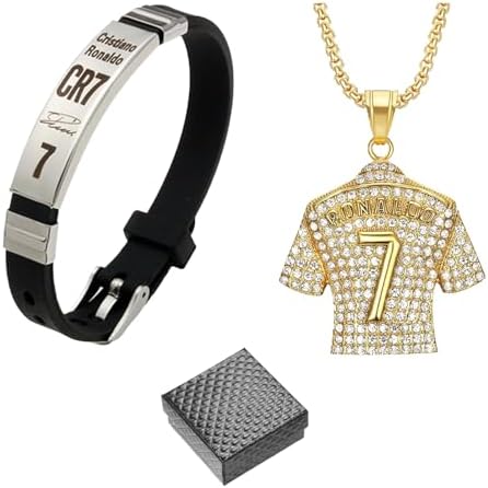 JBLJDWD 3PCS Football Stuff Football Gifts for Boys Boys Necklace Kids Football Accessories Things Unique Sport Theme Jewelry Gift for Soccer Fans(Gold)