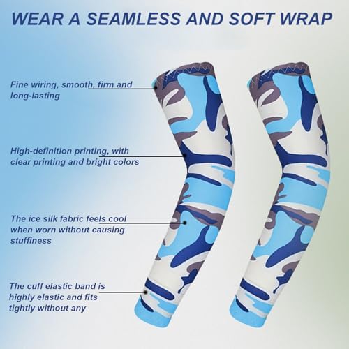 Jcasbdn 5 Pairs Kids Arm Sleeves With On Cooling Arm Sleeves For Boys Girls