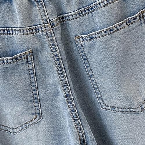 Jeans Kids Girls Age 5-14 Years Fashion Trousers For Teen Girls Loose Fit Waist Tightener Elastic Stretchy Denim Pants Comfy Spring Winter Casual Sports Streetwear