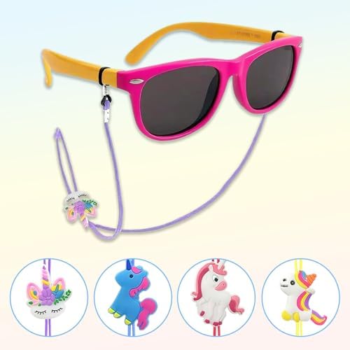 JeeGoWooss Eyeglasses Strap Eyewear Retainer Kids Glasses Holder Strap Mask Chain Lanyard Cord Unicorn Adjuster Spectacles Cord For Boys And Girls (Style Random)
