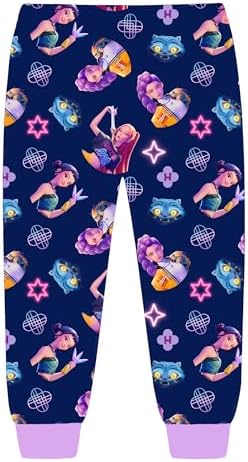 JGJOAIJ Girls Demon Hunter Pyjamas Long Sleeve Sleepwear Rumi Mira Zoe Kids Pajamas Music Party Cartoon Pjs 5-13 Years