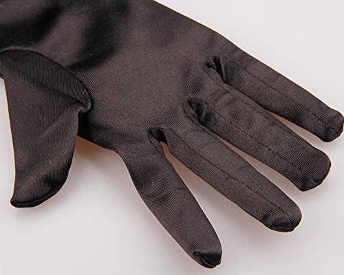 JIAHGUK Girls Princess Dress Flower Girls Wedding Gloves - White Long Five-Finger Satin Elbow Gloves - Fancy Dress Kids Hands Accessories For Halloween Costume Proms Christmas Party