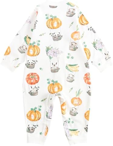 JiAmy Baby Boys Girls Romper Clothes Set Cotton Long Sleeve Cartoon Print One Piece Outfits Jumpsuit
