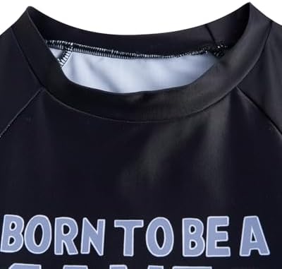 JiAmy Boys Swimming Costume 2 Piece Swim Set Gradient Gaming Teen Boys Swimwear Long Sleeve Swim Shirts And Trunks Swimsuit For 8-14 Years